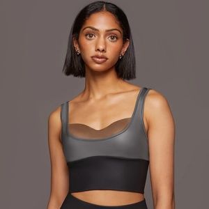 MICHI - Aerial Gloss Longline Bra - Alloy - XS